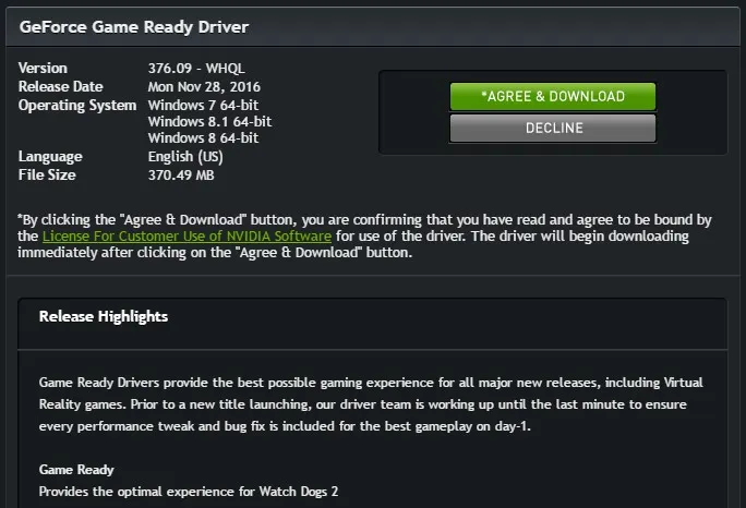 Скачать драйвер GeForce Game Ready Driver